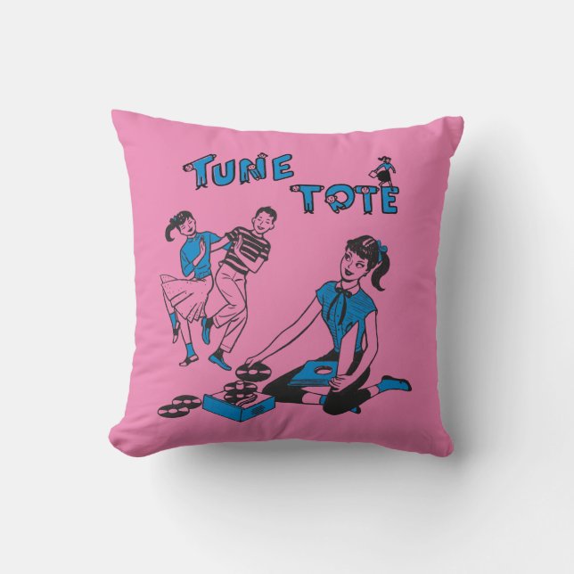 Tune Tote throw pillow (Front)