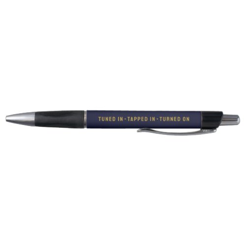 Tuned In Law of Attraction Navy Gold Affirmation Pen