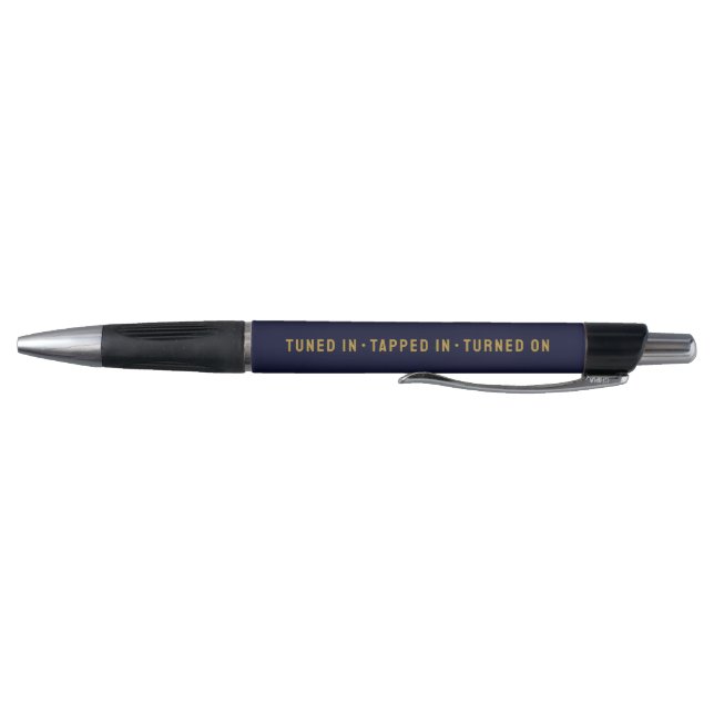 Tuned In Law of Attraction Navy Gold Affirmation Pen (Bottom)