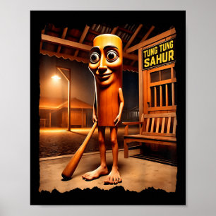 Tung-tung-sahur Italian-brainrot Funny Gen Z Men W Poster