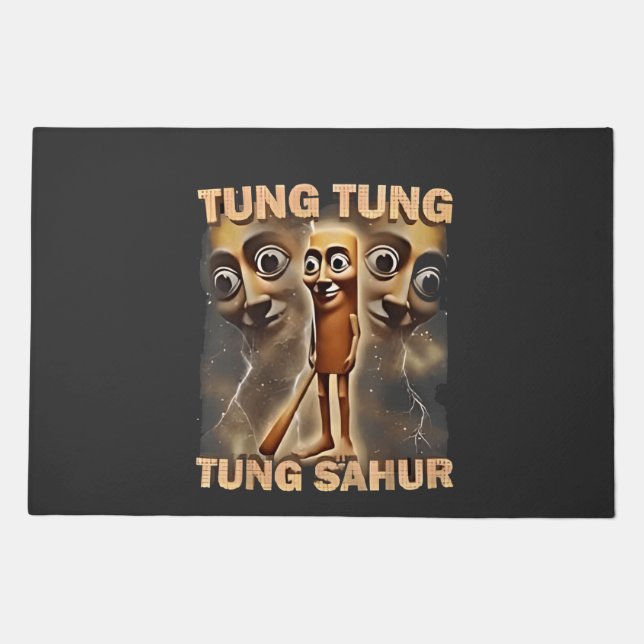 Tung tung tung sahur Brainrot Meme Doormat (Front)