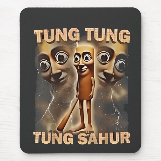 Tung tung tung sahur Brainrot Meme Mouse Pad (Front)