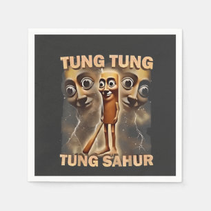 Tung tung tung sahur Brainrot Meme Napkins