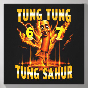 Tung Tung Tung Sahur Is Calling 67 Six Seven Meme Canvas Photo Tile