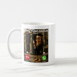 Tung Tung Tung Sahur Is Calling Funny Italian Coffee Mug