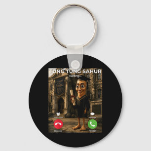 Tung Tung Tung Sahur Is Calling Funny Italian Keychain