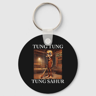 Tung Tung Tung Sahur Italian Brainrot Meme Funny  Keychain