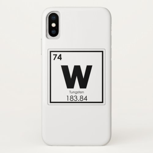 Tungsten chemical element symbol chemistry formula iPhone x case