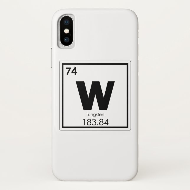 Tungsten chemical element symbol chemistry formula Case-Mate iPhone case (Back)