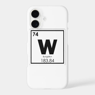 Tungsten chemical element symbol chemistry formula iPhone 17 case