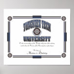 Tungsten Tech University Dartistry Degree Poster at Zazzle