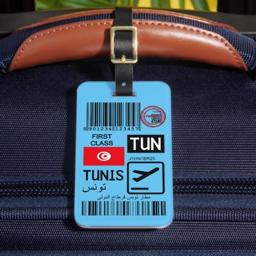 Tunis airport travel tag