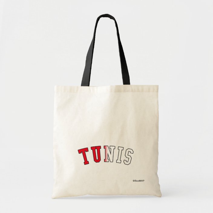 Tunis in Tunisia National Flag Colors Tote Bag
