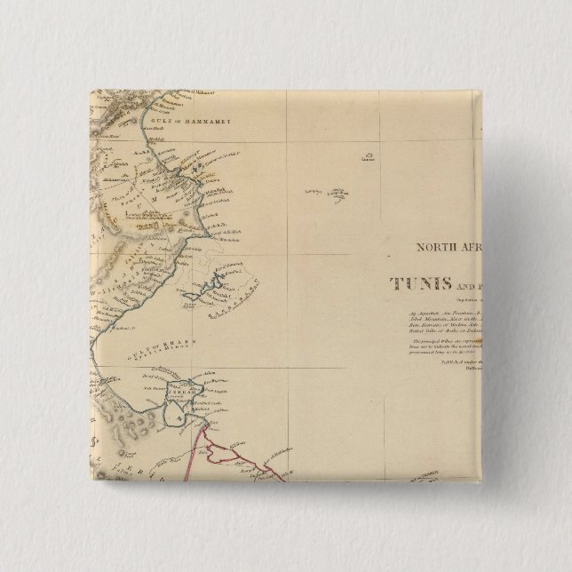 Tunis, Tripoli Pinback Button (Front)