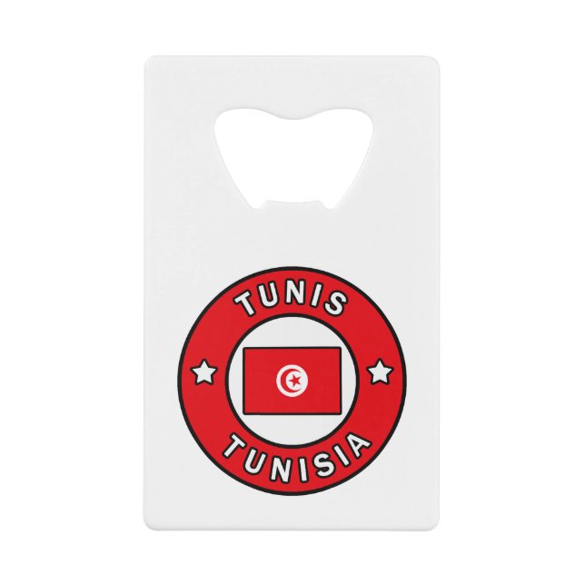 Tunis Tunisia Credit Card Bottle Opener (Front)