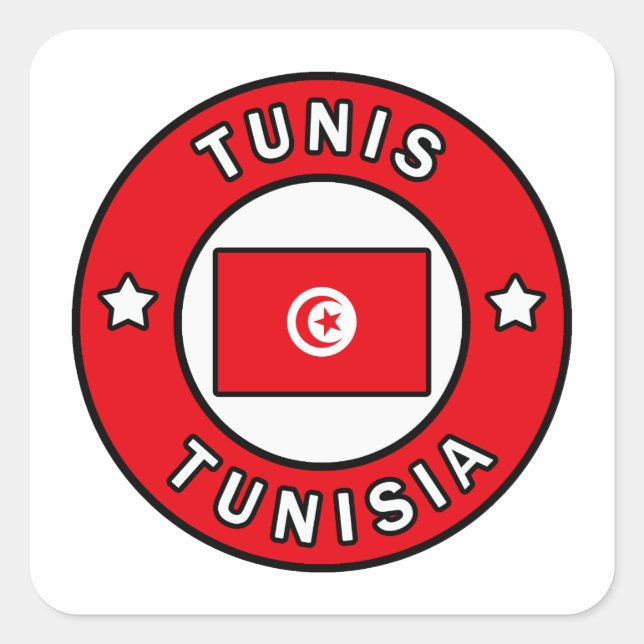 Tunis Tunisia Square Sticker (Front)