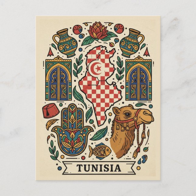 Tunis Tunisia Travel Postcard (Front)