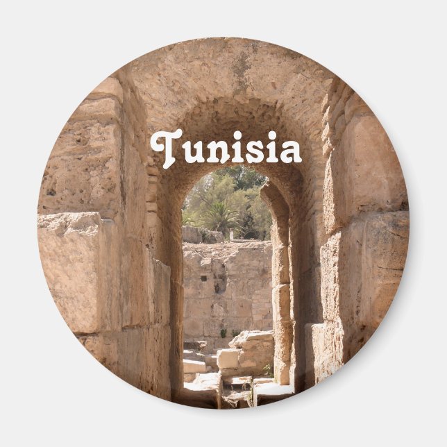 Tunisia Building Magnet (Front)