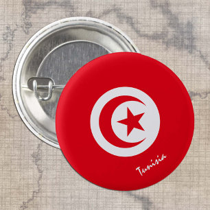 Tunisia button, patriotic Tunisian Flag fashion Button