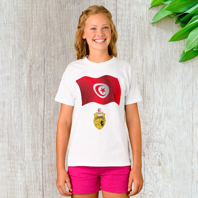 Tunisia Flag and Coat of Arms Patriotic Tunisian  T-Shirt (Creator Uploaded)