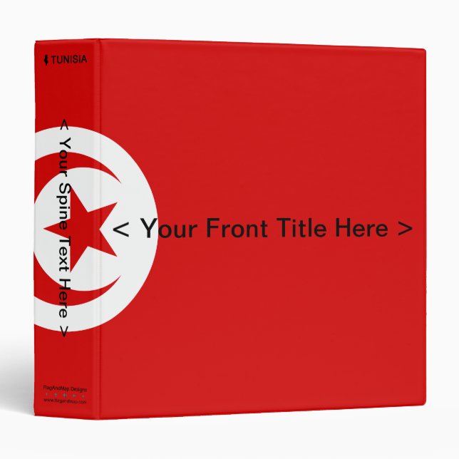 Tunisia Flag Binder (Front/Spine)