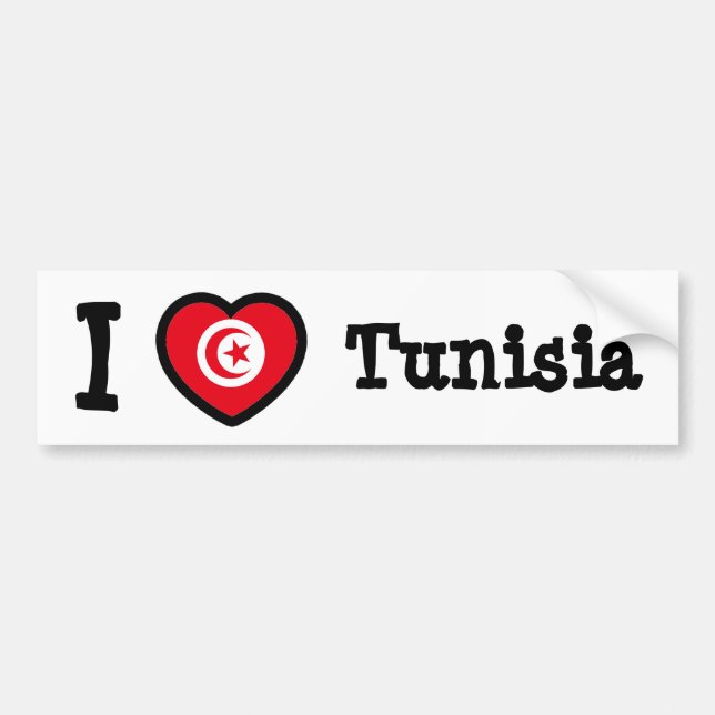 Tunisia Flag Bumper Sticker (Front)