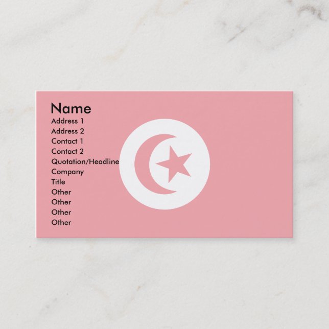 Tunisia Flag Business Card (Front)