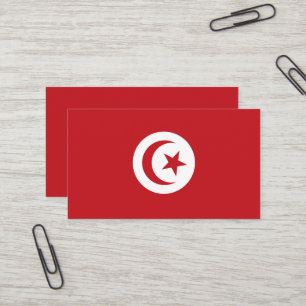 Tunisia flag business card