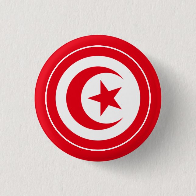 tunisia flag  button (Front)