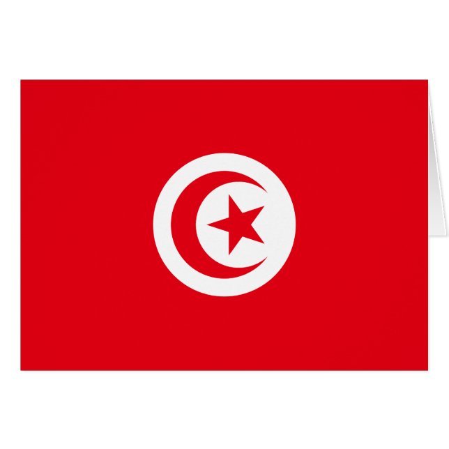 Tunisia Flag Cards (Front Horizontal)