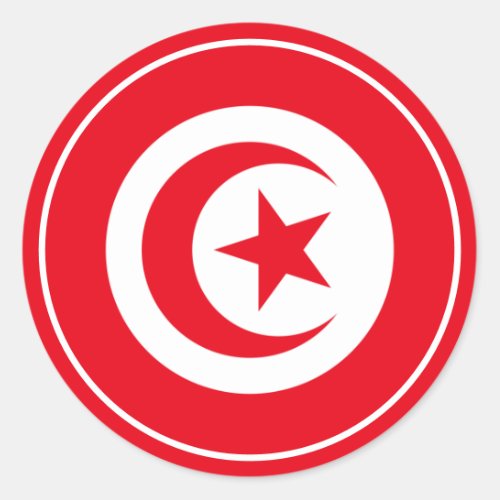tunisia flag classic round sticker