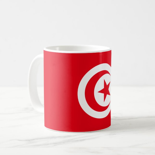 Tunisia Flag Coffee Mug (Front Left)