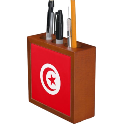 Tunisia Flag Desk Organizer