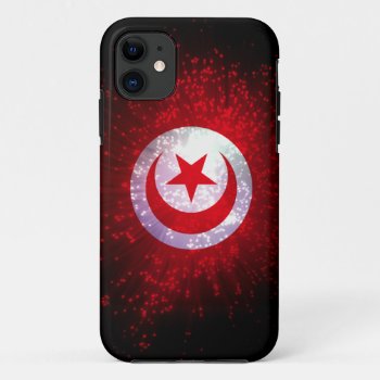 Tunisia Flag Firework Iphone 11 Case by FlagWare at Zazzle