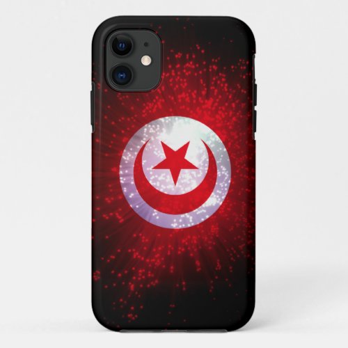 Tunisia Flag Firework iPhone 11 Case