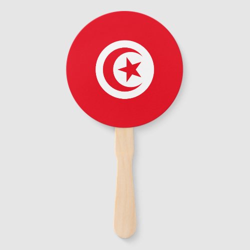Tunisia Flag Hand Fan