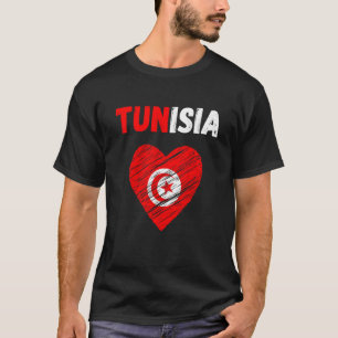 Tunisia Flag Holiday Tunisia Heart Tunisian Flag T-Shirt