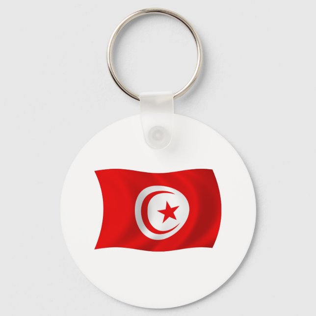 Tunisia Flag Keychain (Front)