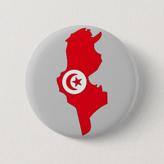 Tunisia flag map pinback button