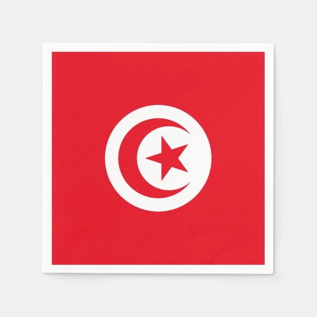Tunisia Flag Napkins (Front)