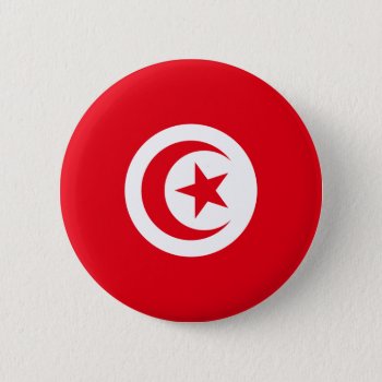 Tunisia Flag Pinback Button by FlagWare at Zazzle