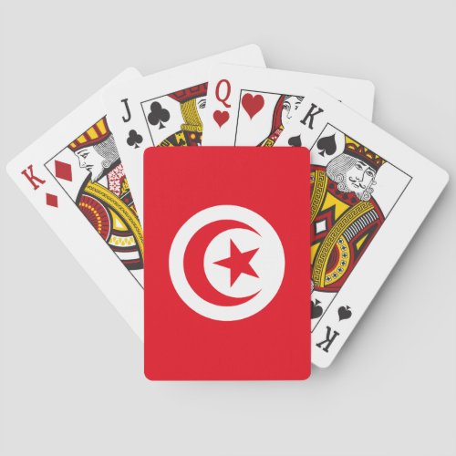 Tunisia Flag Poker Cards