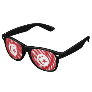 Tunisia flag retro sunglasses