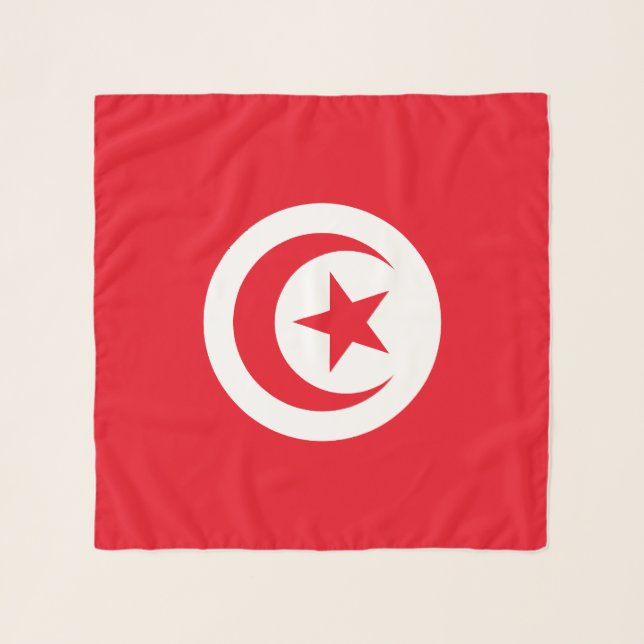 Tunisia Flag Scarf (Front)
