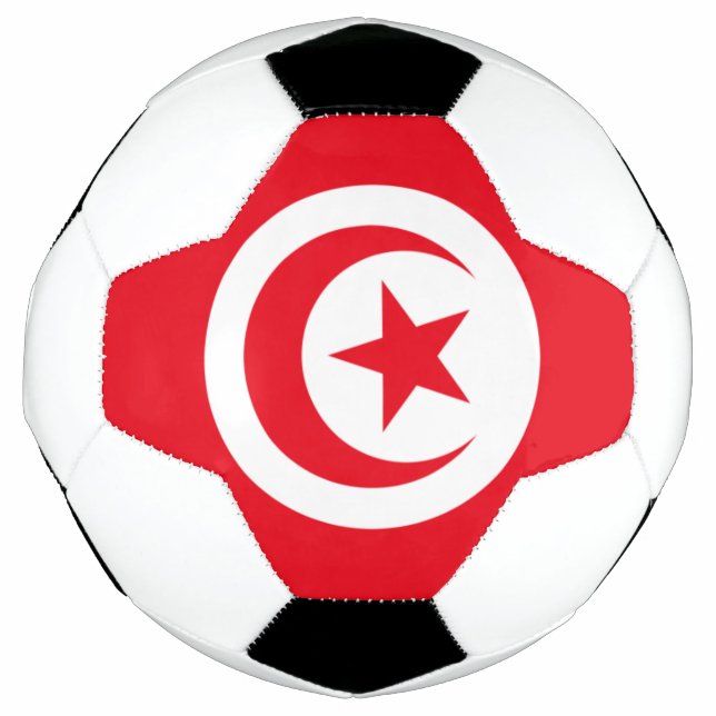 tunisia flag soccer ball (Front)