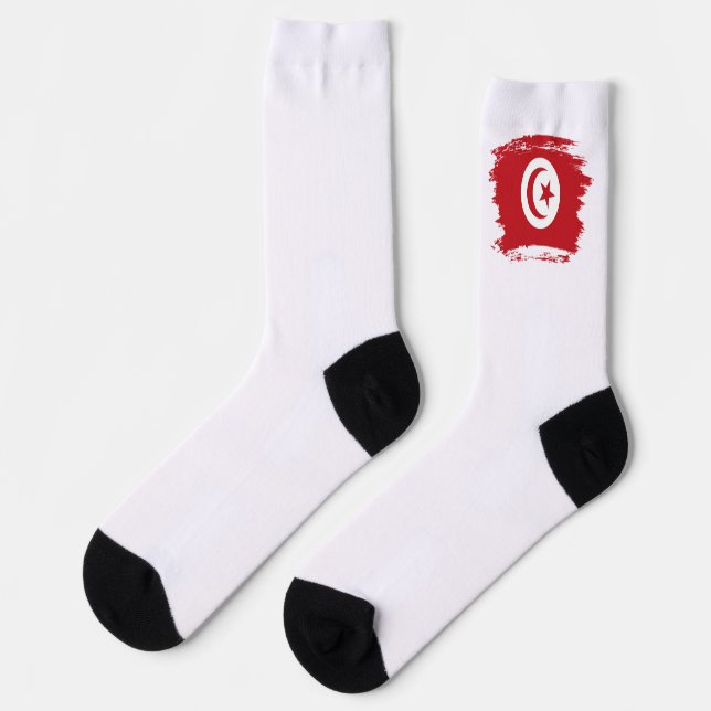 Tunisia flag socks (Left)