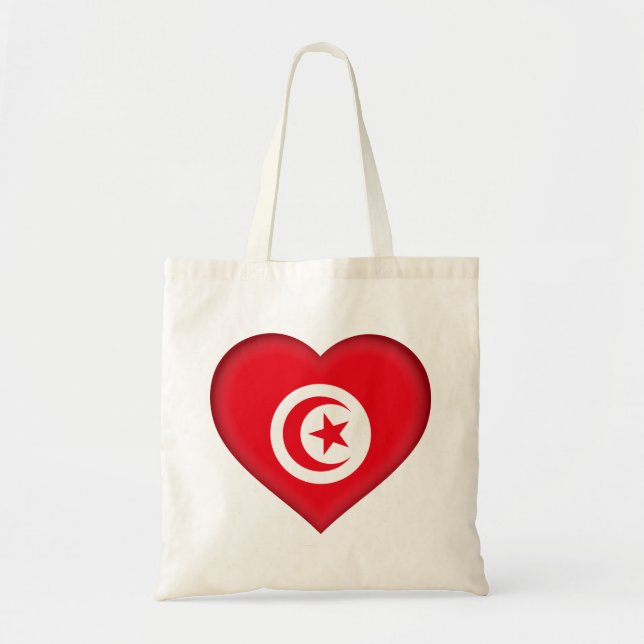 Tunisia Flag Tote Bag (Front)