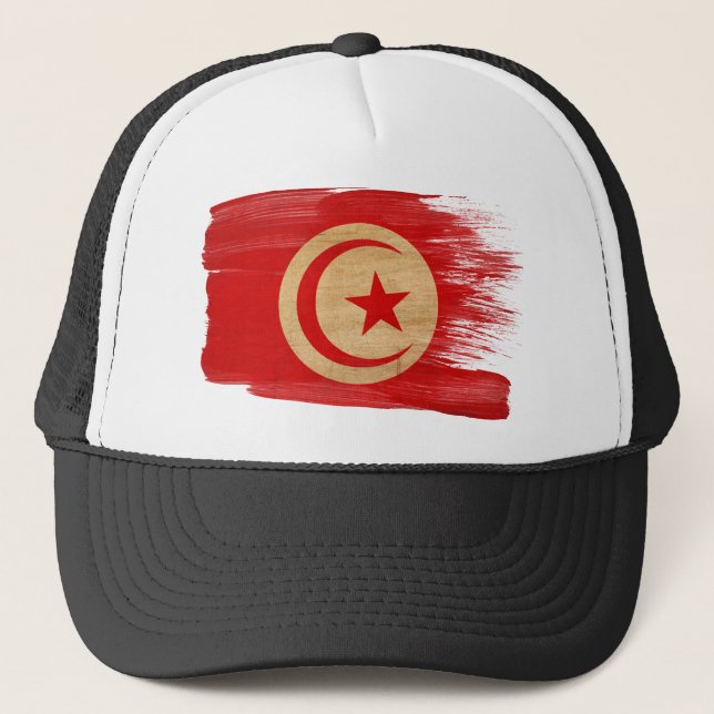 Tunisia Flag Trucker Hat (Front)