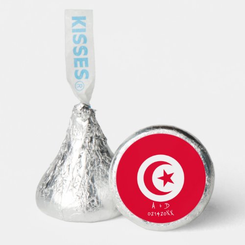 Tunisia Flag Valentines Day Personalized Hersheys Kisses