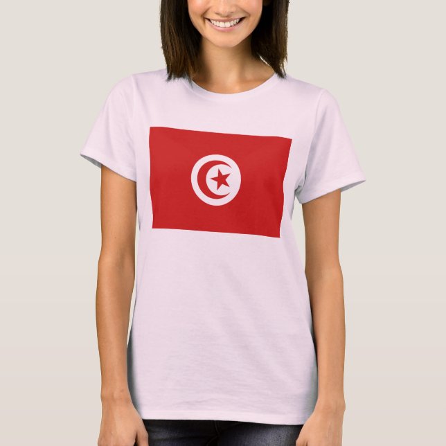 Tunisia Flag x Map T-Shirt (Front)